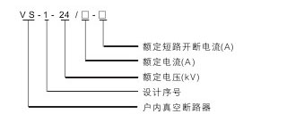 VS1-24真空斷路器型号含義說明