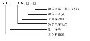 VS1-12M真空斷路器型号含義說明